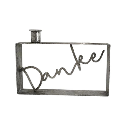 Kerzenständer 21 x 12 cm » Kerzenhalter »  Geschenk als Danke » robuster Leuchter » Deko Kerzen Halter aus Handarbeit
