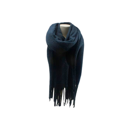 Winter Damen Schal » Winterschal Cashmera Soft Lurex » Fransenschal 180 x 60 cm » warmer Damenschal mit Fransen & feinen Glitzerfäden