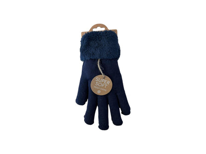 Gefütterte Damen Strickhandschuhe » Teddy Winterhandschuhe » Fingerhandschuhe Super Soft