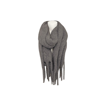 Winter Damen Schal » Winterschal Dread Style » Winterfarben » Fransenschal 187 x 50 cm » warmer Damenschal mit dicken Fransen » Hohes Volumen