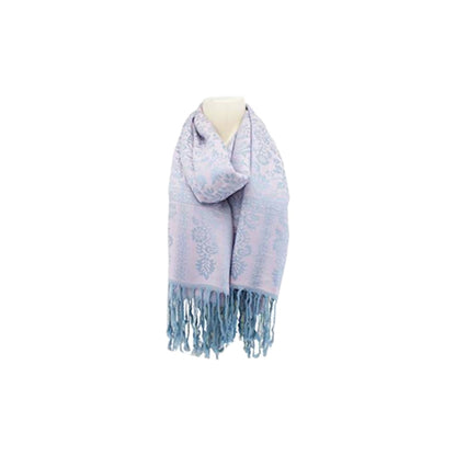 Damen Winter Schal » Winterschal 175 x 70 cm » Fransenschal mit Paisleymuster » Blumen Muster » seidig weich