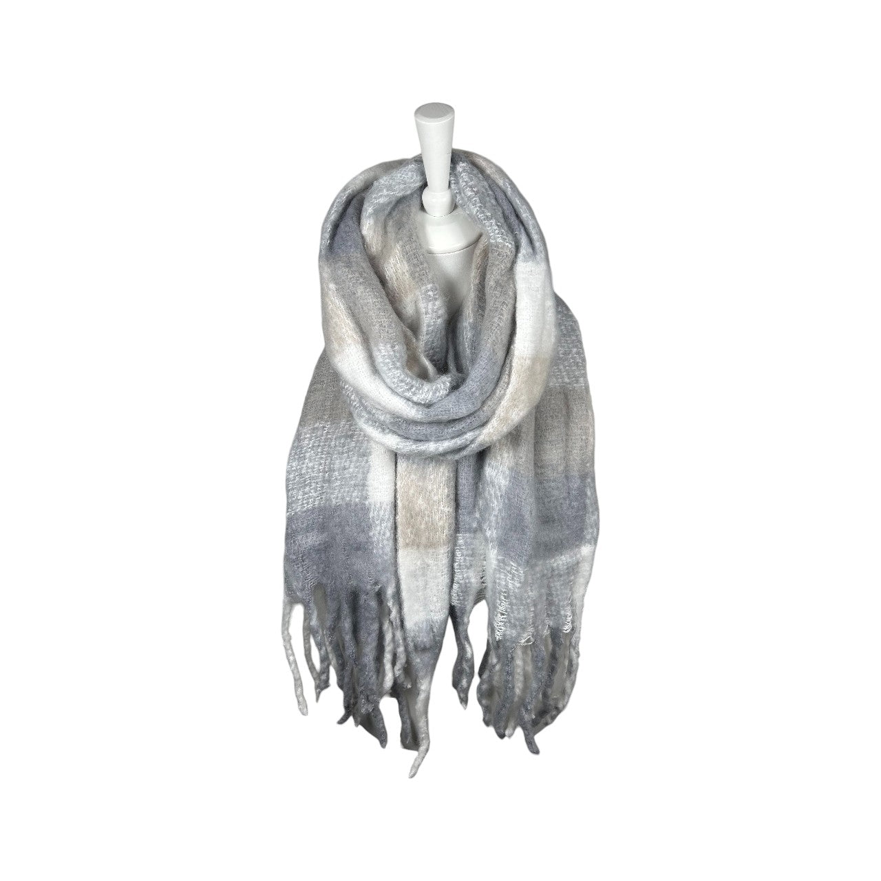 Winter Damen Schal » Winterschal Dreads Faith » warmer Damenschal mit Fransen » Winter Volumen Schal 180x50cm