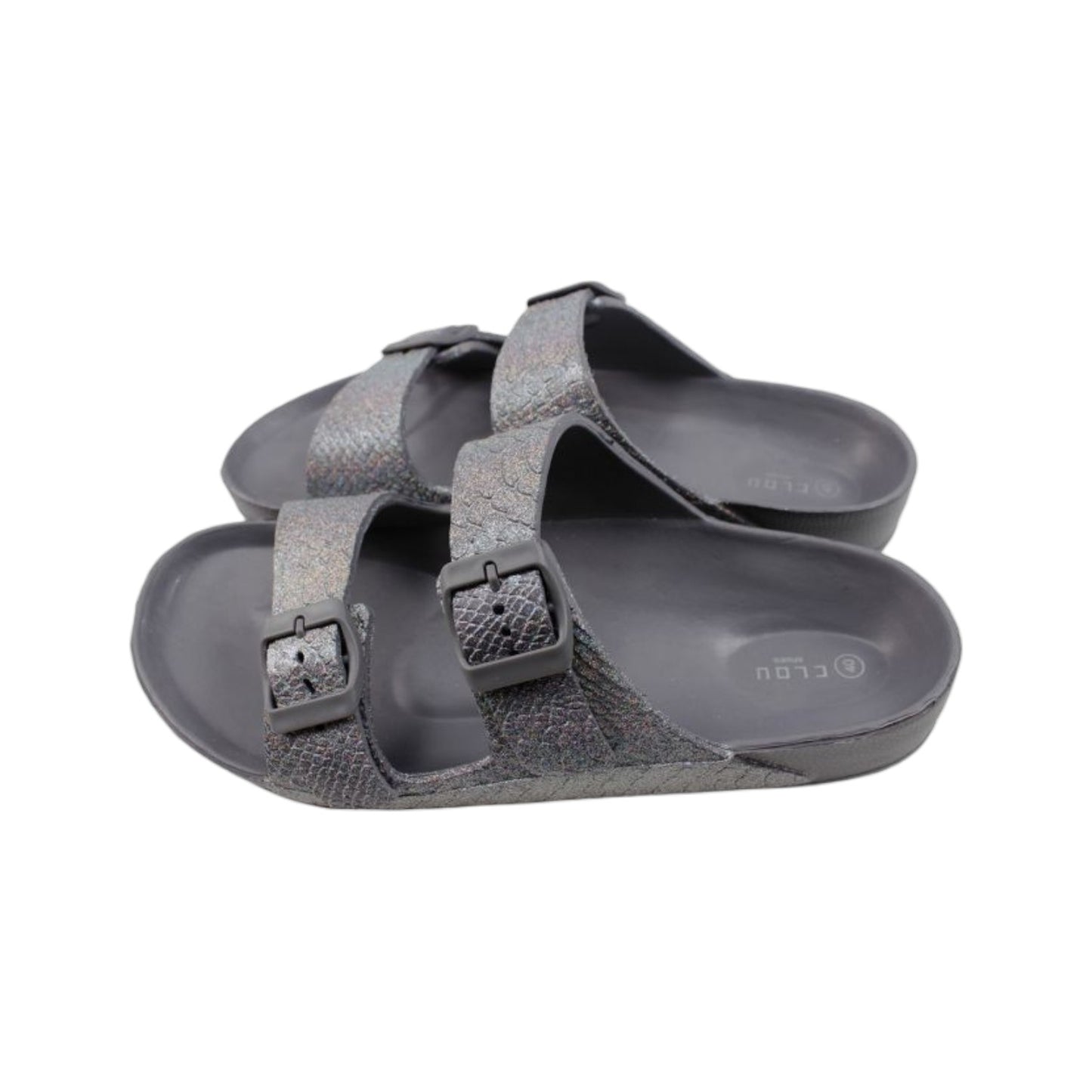 Damen Hausschuhe mit Schnallen » Badelatschen » Glitzer Badeschuhe » günstige Sandalen & Slipper