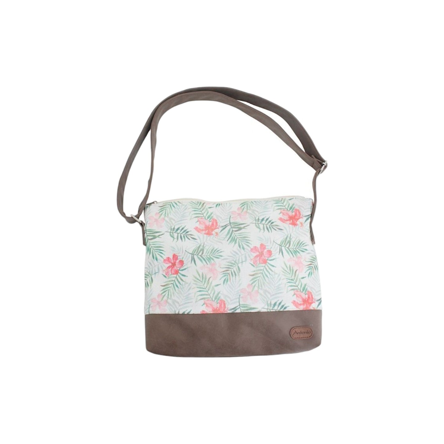 Damen Schulter Tasche » Tropische Blumen » Mädchen Umhängetasche » 28 x 32 cm » Damen Handtasche » leichte Tasche mit Reißverschluss und Schultergurt