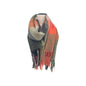 Winter Damen Schal » Cashmera Soft » Winterschal Karo Muster » Damenschal » Fransenschal 180 x 65 cm
