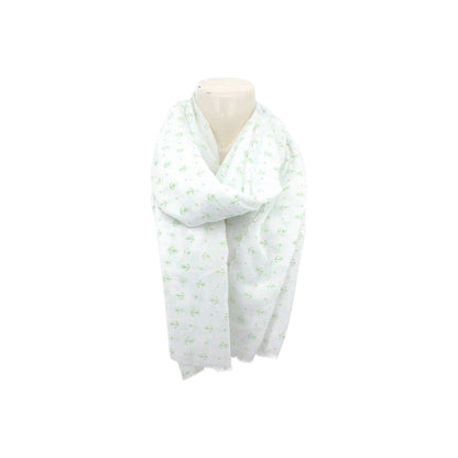 Sommer Damen Schal » Maritimes Design » leichter Sommerschal 180 x 70 cm » Halstuch mit Ankern » Damenschal weich & dünn