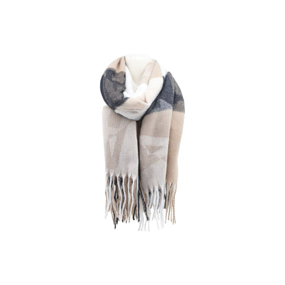 Winter Damen Schal » Cashmera Soft » Winterschal Karo Muster » Damenschal » Fransenschal 180 x 65 cm