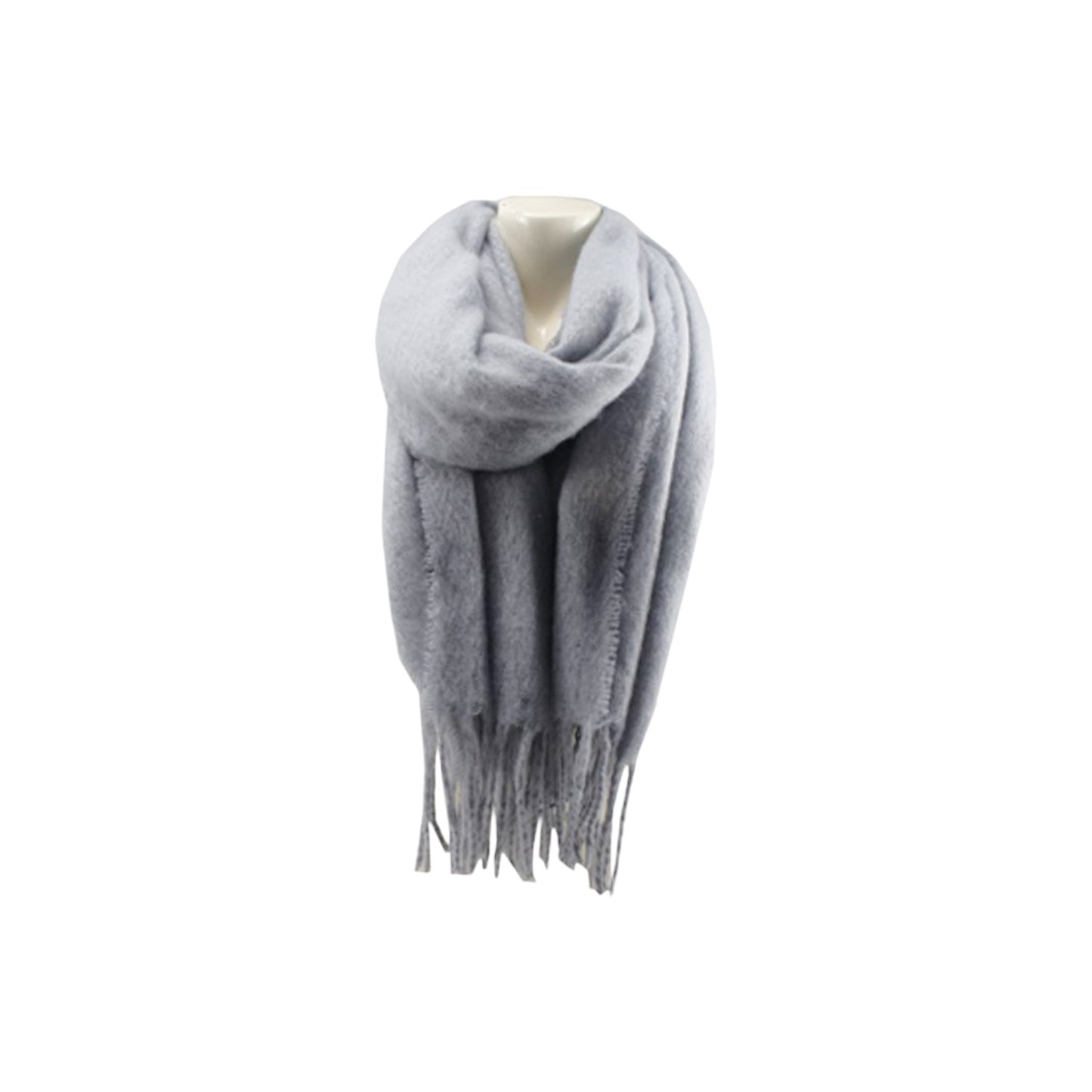 Winter Damen Schal » Winterschal Cashmera Soft Lurex » Fransenschal 180 x 60 cm » warmer Damenschal mit Fransen & feinen Glitzerfäden