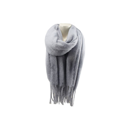 Winter Damen Schal » Winterschal Cashmera Soft Lurex » Fransenschal 180 x 60 cm » warmer Damenschal mit Fransen & feinen Glitzerfäden