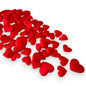 Deko Herzkissen » ca. 200g kleine Stoffherzen » romantische Bettdekoration » rotes Herzkonfetti für Hochzeiten, Valentinstag & Muttertag