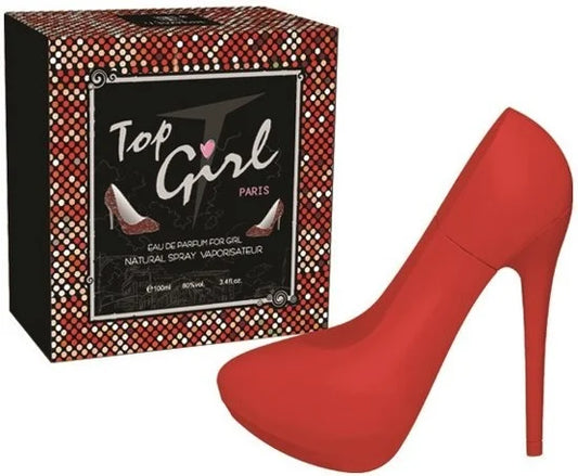 Damen Parfum » roter Stiletto » 100 ml blumig/fruchtiges Parfüm für Frauen » Top Girl Paris » Flakon als Absatzschuh