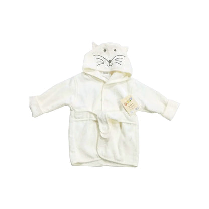 Frottée Baby Bademantel mit Tiergesicht » Morgenmantel & Kleinkinder Badetuch » 100% Baumwolle » mit Kapuze und Gürtel