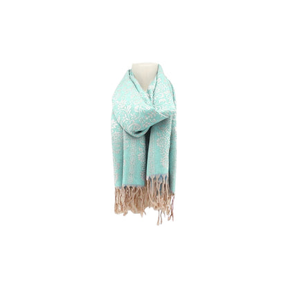 Damen Winter Schal » Winterschal 175 x 70 cm » Fransenschal mit Paisleymuster » Blumen Muster » seidig weich