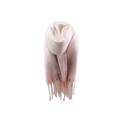 Winter Damen Schal » Winterschal Cashmera Soft Lurex » Fransenschal 180 x 60 cm » warmer Damenschal mit Fransen & feinen Glitzerfäden