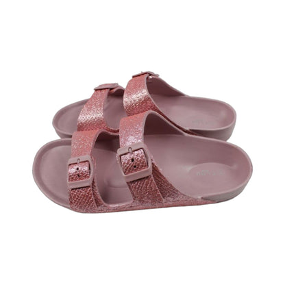 Damen Hausschuhe mit Schnallen » Badelatschen » Glitzer Badeschuhe » günstige Sandalen & Slipper