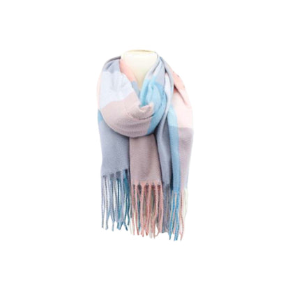 Winter Damen Schal » Cashmera Soft » Winterschal Karo Muster » Damenschal » Fransenschal 180 x 65 cm