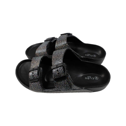 Damen Hausschuhe mit Schnallen » Badelatschen » Glitzer Badeschuhe » günstige Sandalen & Slipper