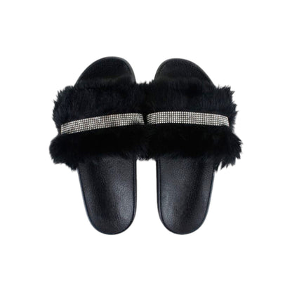 Damen Hausschuhe mit Fell » Damenschuhe mit Kunstfell » Badeschuhe » Sommer Badelatschen » Schlappen & Garten Schuhe » Pantoffeln mit Kunstpelz