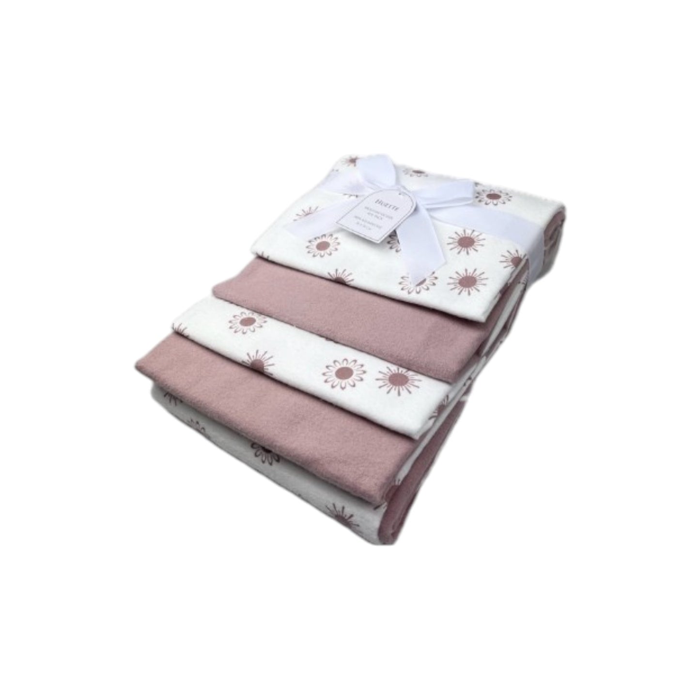 4er Pack Moltontücher » Geschenkset » Baby Spucktuch 76 x 76 cm » Wickelunterlage aus Baumwolle » leichte Decke & Stilltuch » Baby Starter-Set