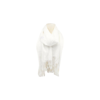 Damen Winter Schal » Winterschal 175 x 70 cm » Fransenschal mit Paisleymuster » Blumen Muster » seidig weich