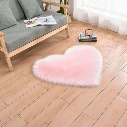 Herzteppich » Flauschiger Teppich in Herzform » Herz Teppich »  Zierteppich I Vorleger